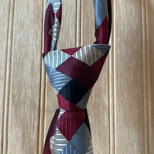 Geoffrey Beene - Maroon and Silver Tie